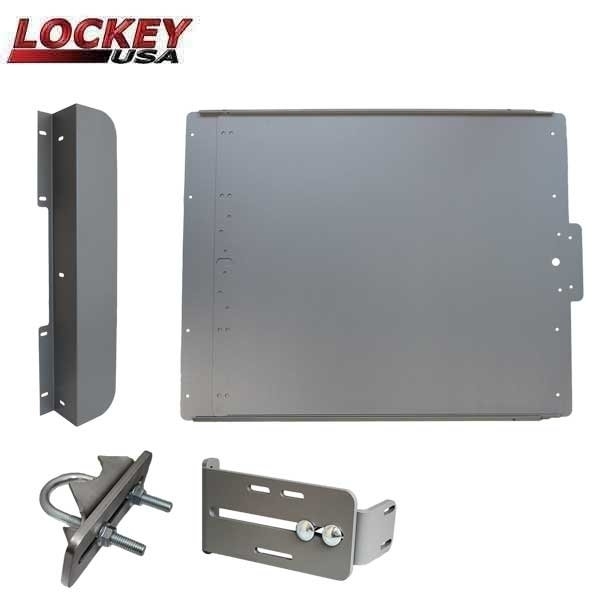 Lockey ED40S Edge Panic Shield Value Kit In Silver - Panic Shield, EDSB Strike Bracket, Latch Protector, Ja LK-ED40S